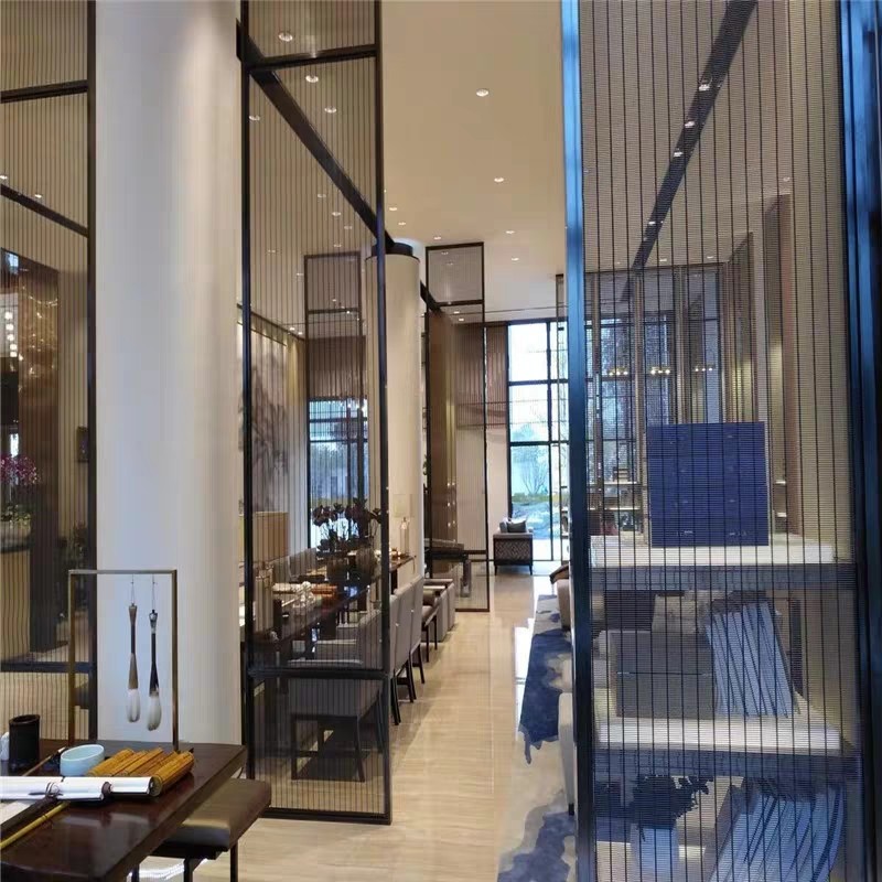 仿古做旧幕墙金属网屏风方孔不锈钢氟碳漆隔断金色吊顶镀钛菱形孔,淘宝优惠券,粉丝福利购,淘宝优惠卷