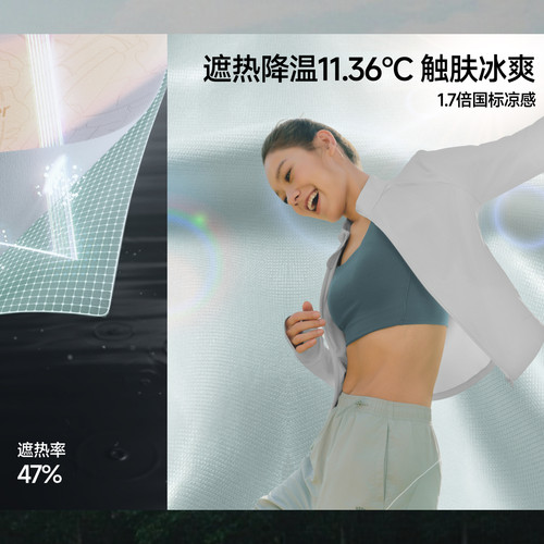 蕉下双C防晒衣修身立领运动外套女款收腰显瘦冰丝凉感连帽防晒服 - 图2