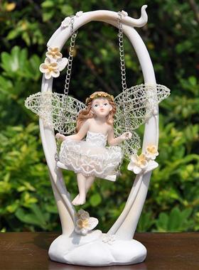 厂家热销田园风格树脂娃娃工艺摆件家居装饰品摆件5款工艺品