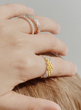 GRENONS时尚镂空网格戒指女小众设计高级感轻奢小众指环食指戒