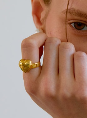 水滴18K金小众设计戒指