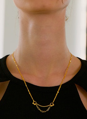 LionMKV24SS双层叠戴项链