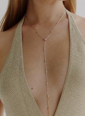 月光长组合项链Y字链项链