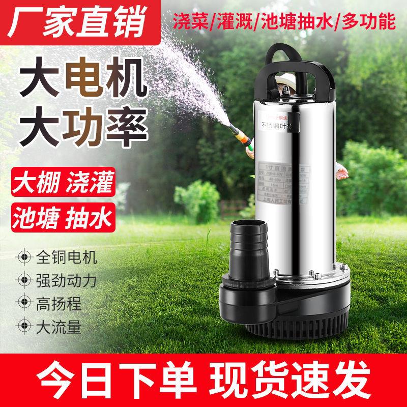 上海人民 12V24V48V60V直流潜水泵抽水泵家用农用刷车电动车高扬