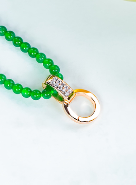 铜合金吊坠时尚简约轻奢镶嵌