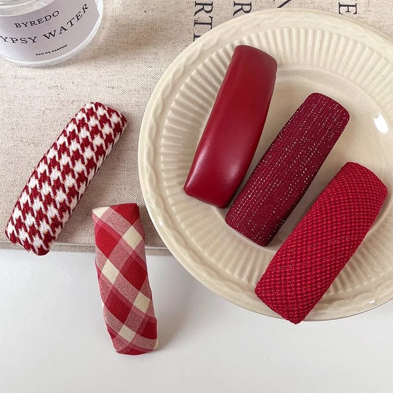 酒红色刘海bb夹女前额碎发侧边发卡感后脑勺碎发夹子气质头饰,淘宝优惠券,粉丝福利购,淘宝优惠卷