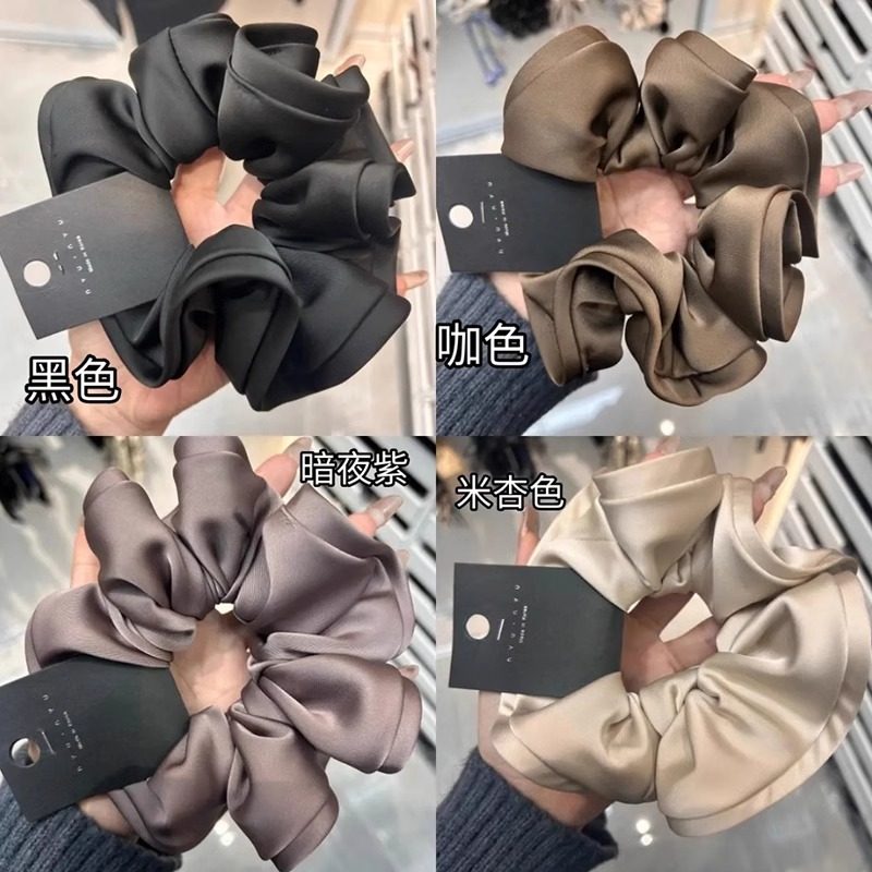 黑色高级感超大号大肠发圈头圈2025新款丸子头高端缎面肥肠头绳女,淘宝优惠券,粉丝福利购,淘宝优惠卷