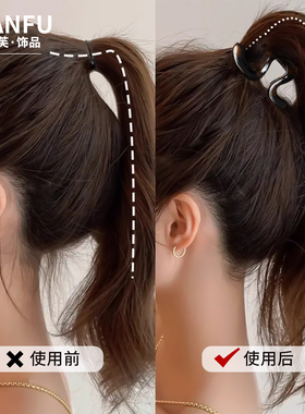 适合发量少的抓夹π型马尾发夹子