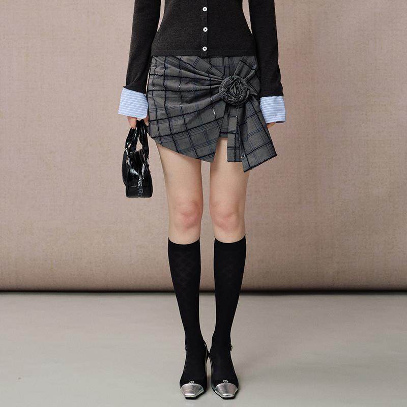 DIANAVEVINA秋季新款时尚套装女小香风短款背心马甲格纹半裙,淘宝优惠券,粉丝福利购,淘宝优惠卷