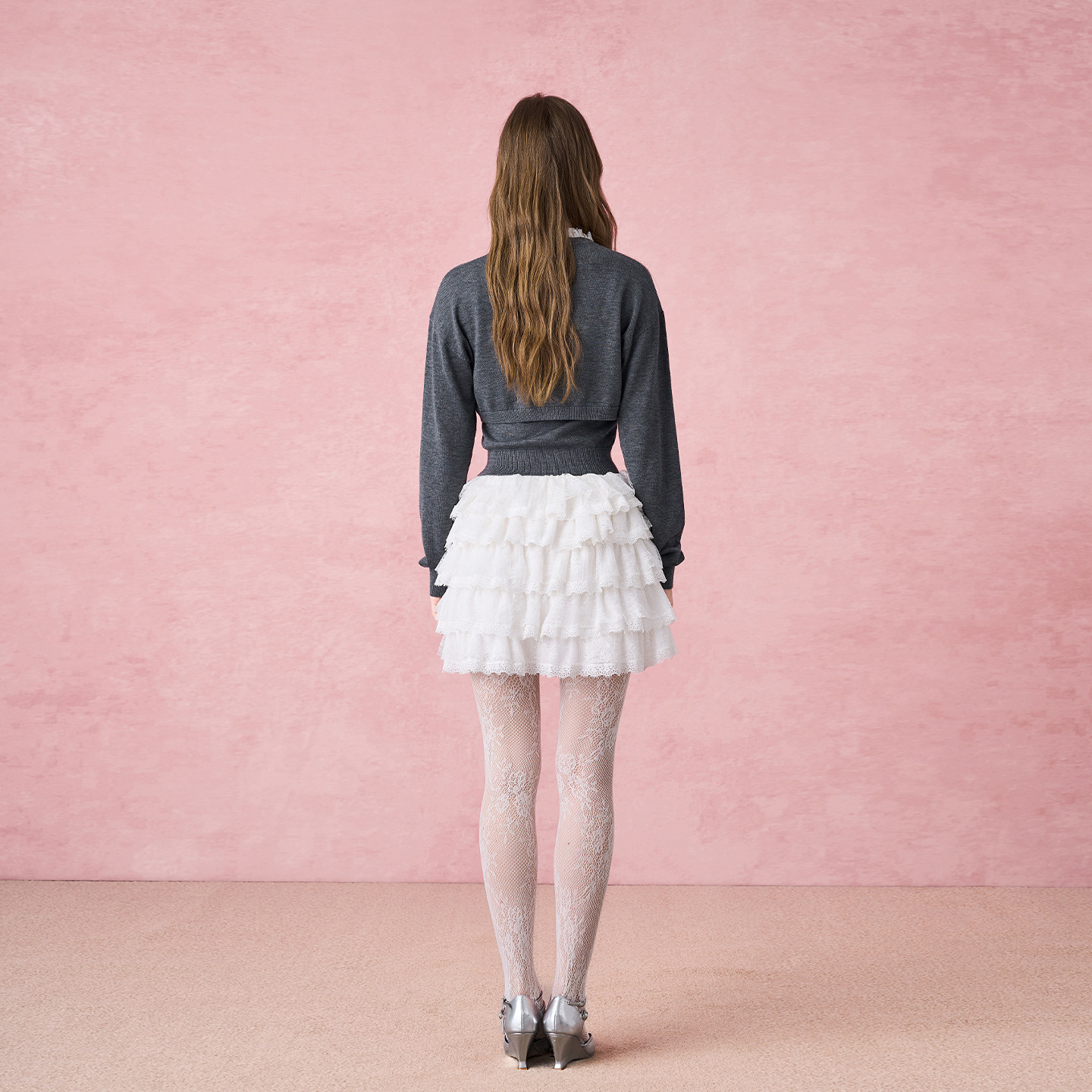 DIANAVEVINA冬季新款蕾丝领毛衣针织开衫女长袖立体花朵外套,淘宝优惠券,粉丝福利购,淘宝优惠卷