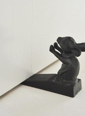 铸铁铁艺摆件 防风门塞门挡器防撞门阻门楔子创意门档 免打孔