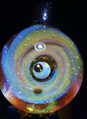 原创全新工艺，琉璃宇宙星空球吊坠，中国人自己研发的星空球，