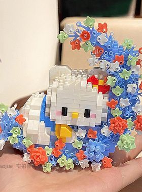 乐2025新款创意发光月亮花束KT猫手工diy桌面装饰品摆件母亲节高