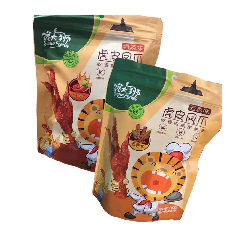 热销馋大狮虎皮凤爪香辣五香味200g师凤鸡爪卤永辉超市小吃零食办