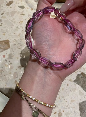 Bling bling 刻面紫水晶、紫黄晶手串｜气质挂～ 天然水晶礼物