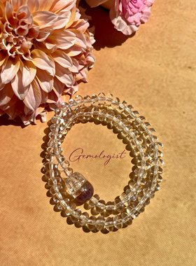 【新品】财库·极光23貔貅聚宝盆 高品质白水晶净化双圈手链