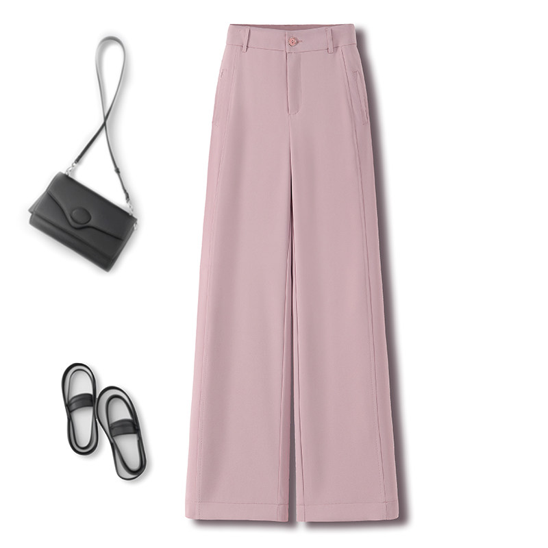 九分窄版阔腿西装裤女夏季2025新款高腰显瘦高级感垂感休闲直筒裤,淘宝优惠券,粉丝福利购,淘宝优惠卷