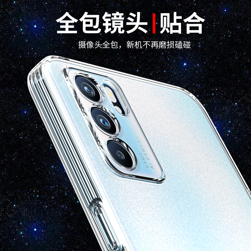 opporeno6手机壳透明OPPO RENO6PRO新款软壳reno6保护套Reno6pro+硅胶外壳个性创意气囊防摔全包边网红潮简约 - 图3