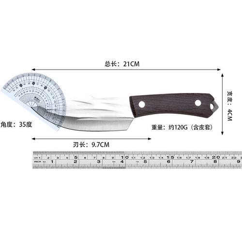 手把肉小刀不锈钢锻打野炊厨师刀牛排水果刀手工割肉锋利烧烤刀具 - 图2