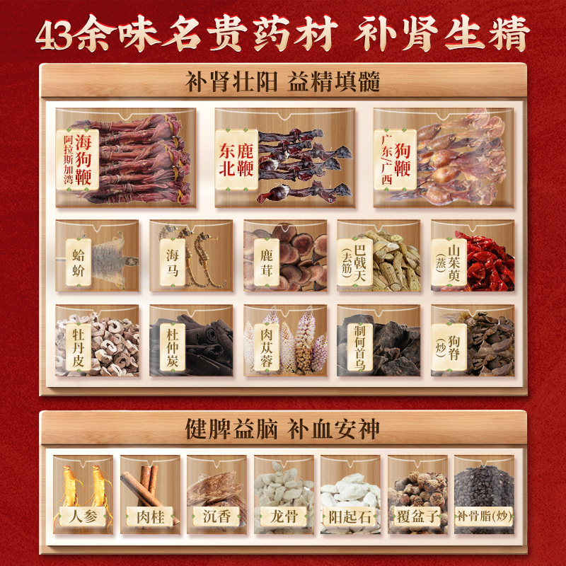 中亚至宝三鞭补酒500ml肾阳虚补肾生精男士滋补中药官方旗舰店