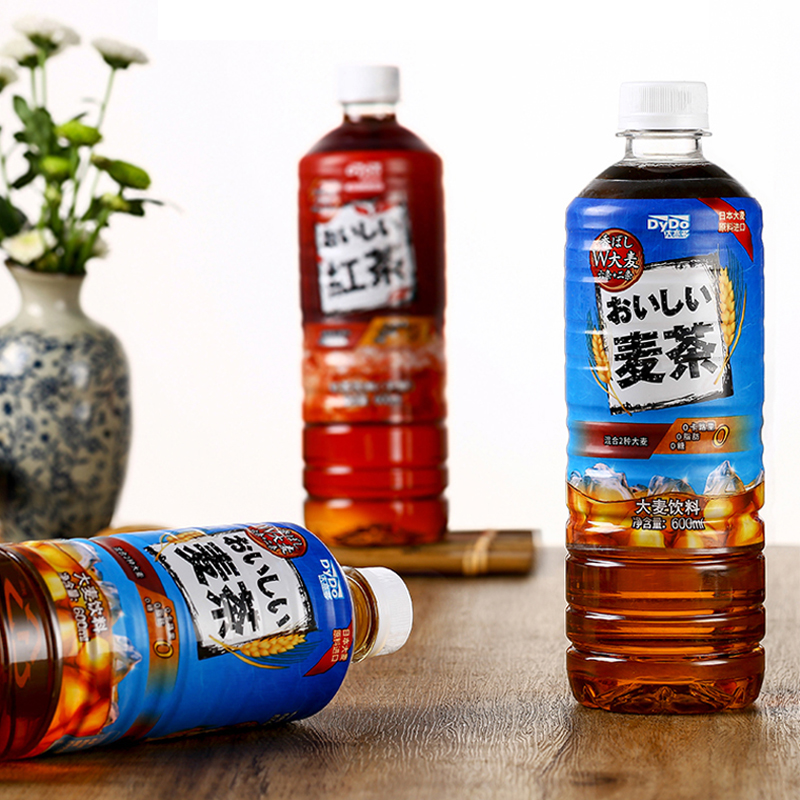 日本DyDo达亦多大麦茶红茶600ml*15瓶整箱无糖饮料0糖0脂0卡茶饮 - 图1