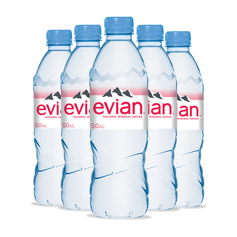 evian依云矿泉水330ml/500ML整箱24瓶法国进口高端天然饮用水