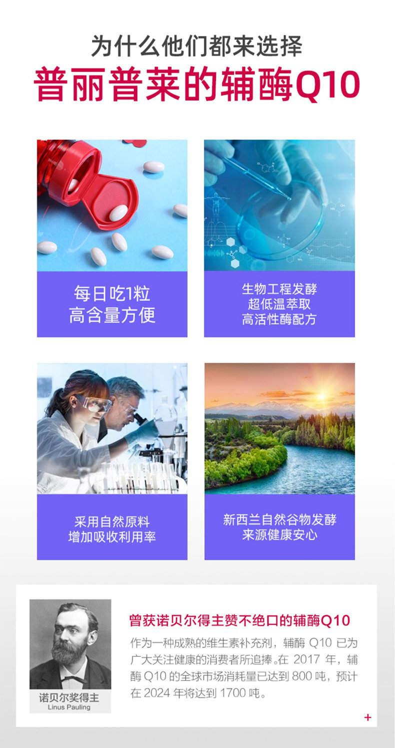 普丽普莱辅酶进口q10美国素软胶囊 森棠海外辅酶Q10