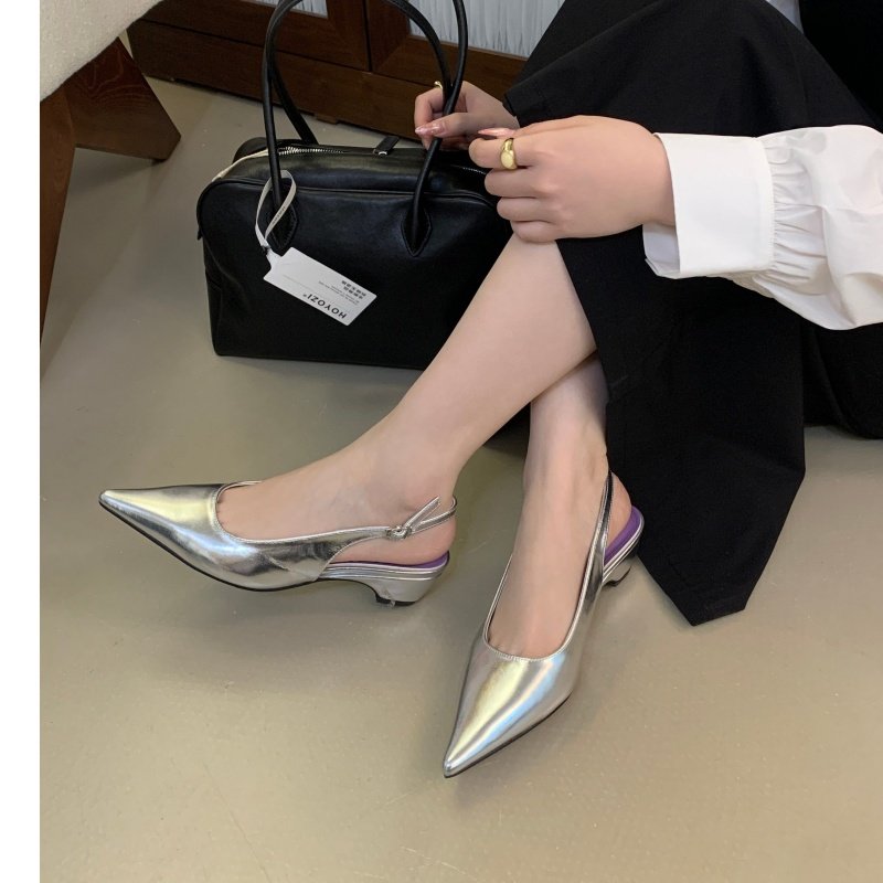 粗跟高跟鞋女鞋2026早春新款蛇纹斑马纹后空低跟职业搭扣浅口单鞋,淘宝优惠券,粉丝福利购,淘宝优惠卷