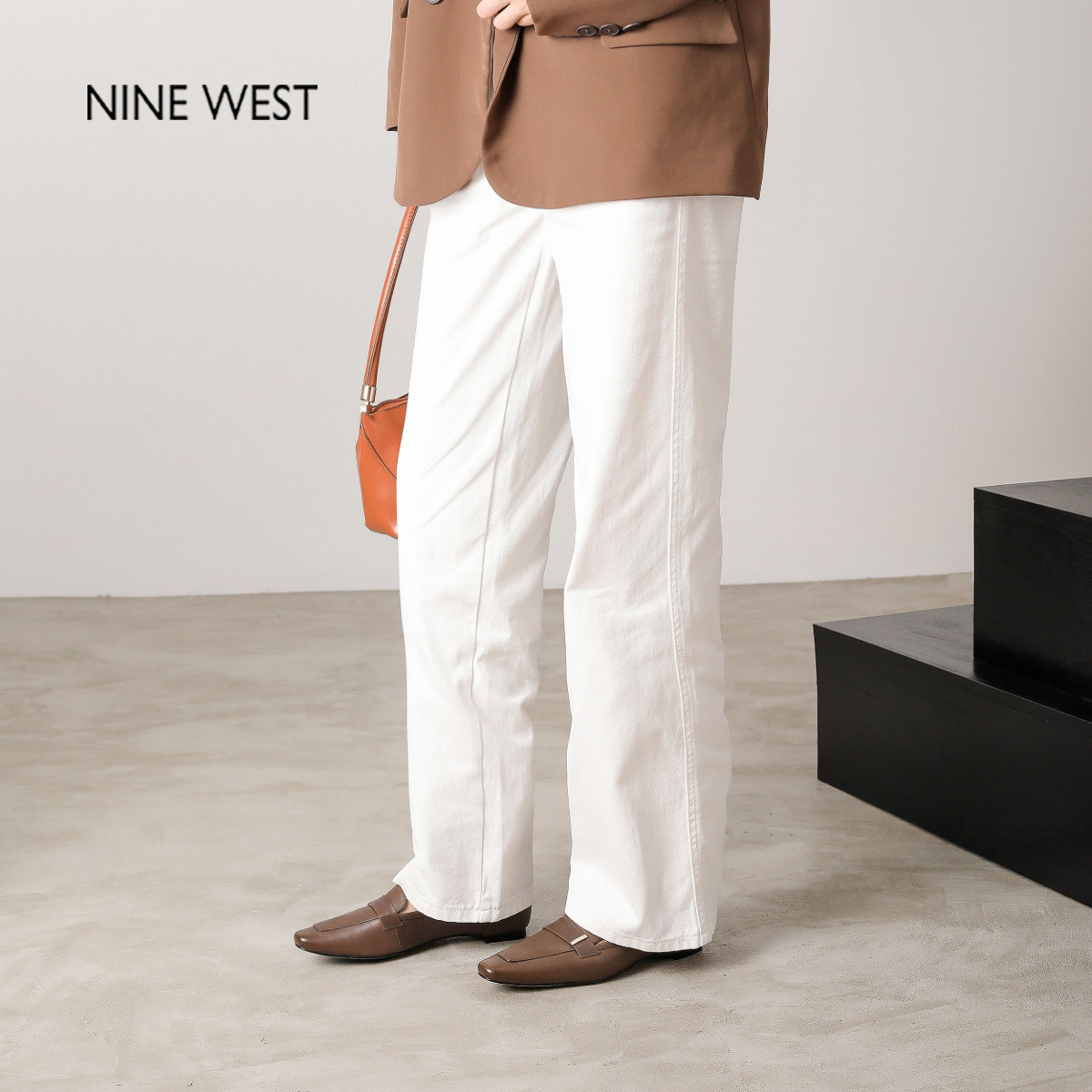 奥莱专供Nine West/玖熙复古乐福鞋女一脚蹬深口单鞋老钱风通勤鞋,淘宝优惠券,粉丝福利购,淘宝优惠卷