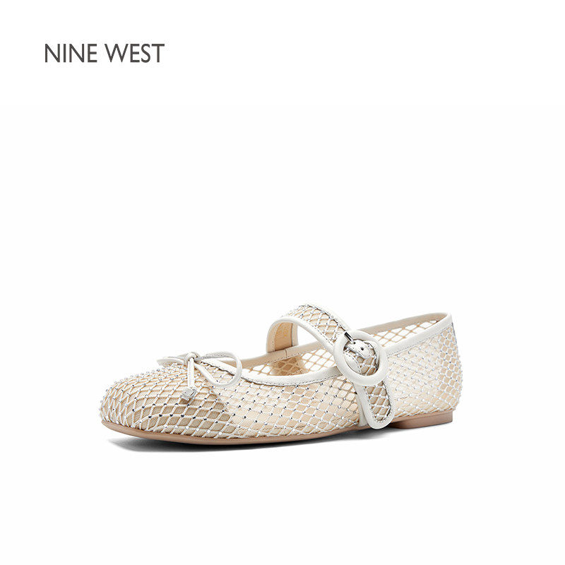 Nine West/玖熙镂空玛丽珍鞋女2026年春季新款配裙子平底通勤单鞋,淘宝优惠券,粉丝福利购,淘宝优惠卷