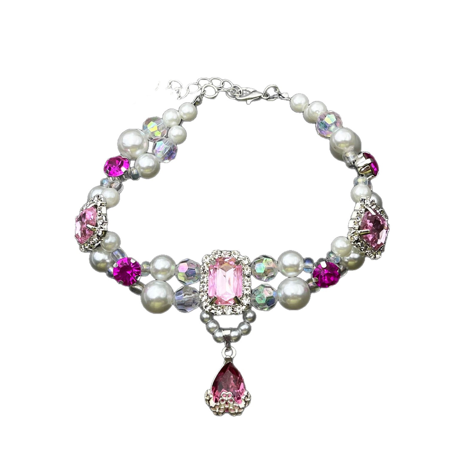 Idyllic cat special pearl necklace collar kitten wearing pet cat artifact neck collar accessory collar