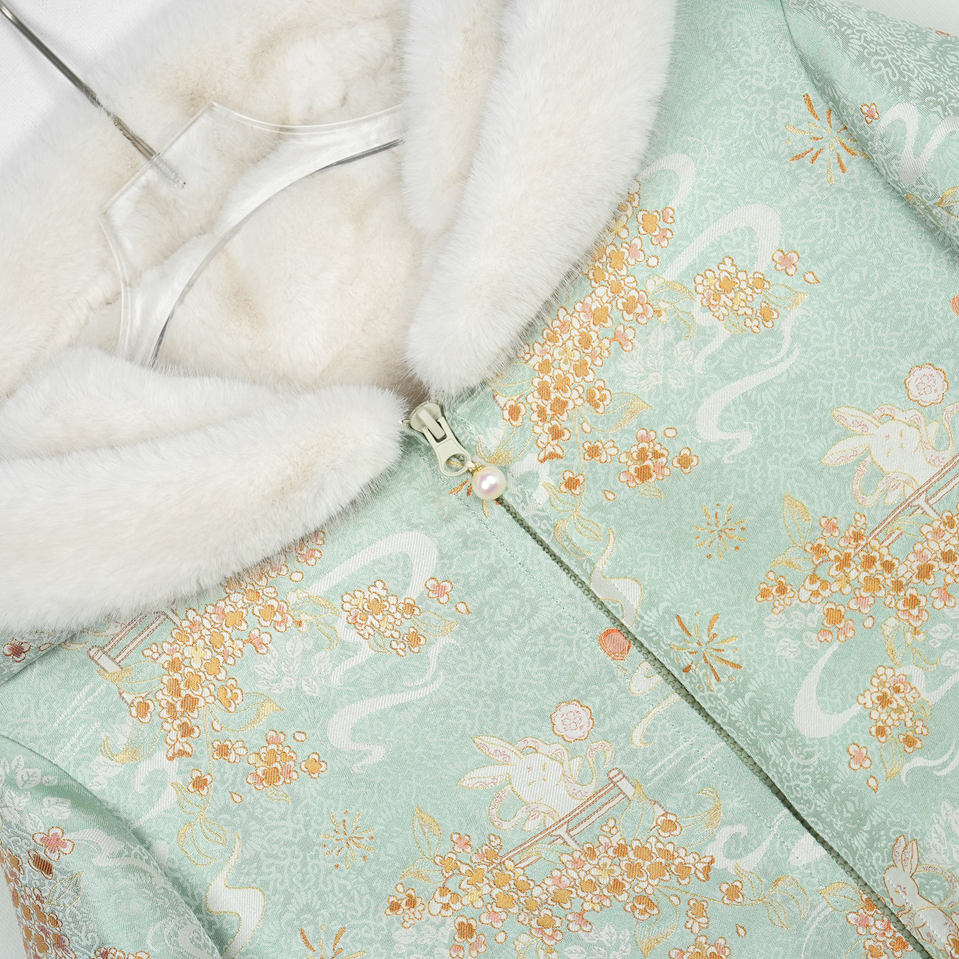 依山锦新中式宋锦100桑蚕丝兔绒棉服连帽外套国风上衣女冬小袄,淘宝优惠券,粉丝福利购,淘宝优惠卷