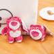 ຂອງແທ້ Disney Strawberry Bear Plush Pendant Keychain Doll Winnie the Pooh Toy Bag Pendant Girls Gift