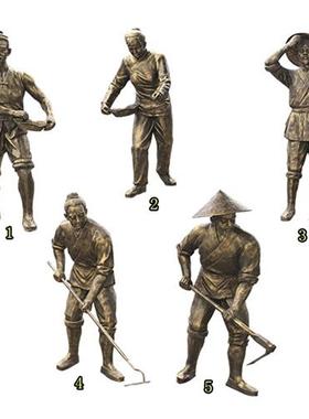 玻璃钢雕塑定制铸铜仿铜人物雕像农耕摆件户外广场大型景观装饰