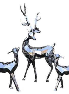 玻璃纤维雕塑定制卡通动物户外大型不锈钢雕塑公园广场铸铜人物摆