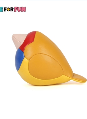 玩宠皮质手工七彩文鸟礼品摆件