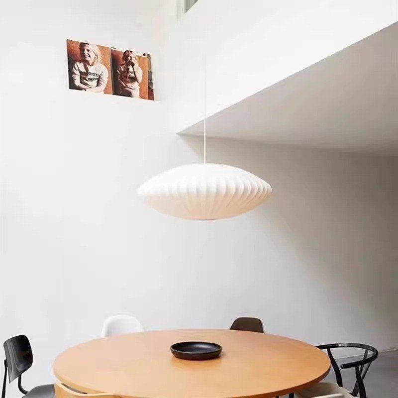 设计师款艺术餐厅客厅灯笼北欧主卧室茶室日式中古侘寂风蚕丝吊灯,淘宝优惠券,粉丝福利购,淘宝优惠卷