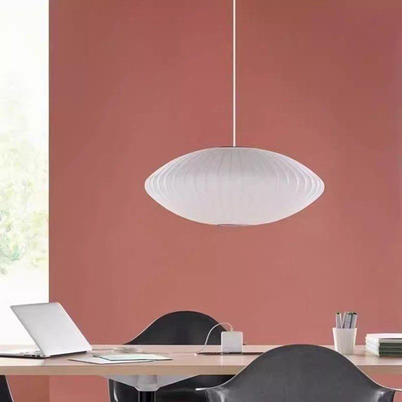 设计师款艺术餐厅客厅灯笼北欧主卧室茶室日式中古侘寂风蚕丝吊灯,淘宝优惠券,粉丝福利购,淘宝优惠卷