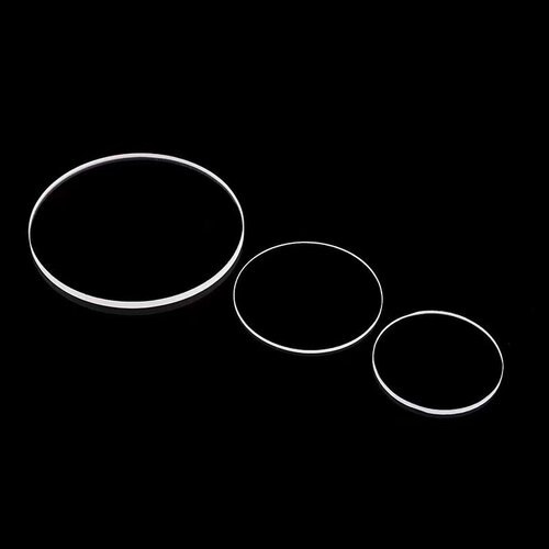 0.1-10mm厚超薄高透石英玻璃片耐高温圆方片光学k9/bk7蓝宝石定制 - 图0