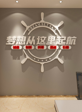 员工励志墙贴公司企业办公室会议室文化墙面装饰布置画纸激励标语
