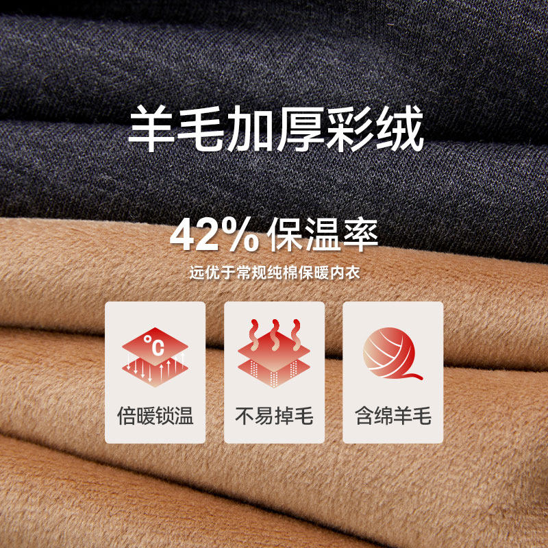 三枪男士含羊毛加绒加厚高腰保暖裤秋冬季新款抗寒高弹贴身打底裤,淘宝优惠券,粉丝福利购,淘宝优惠卷