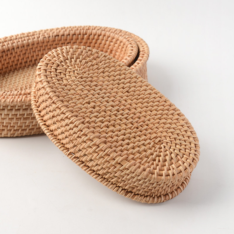 oakliving田园风法式秋藤手工编织收纳筐杂物收纳篮桌面收纳整理,淘宝优惠券,粉丝福利购,淘宝优惠卷