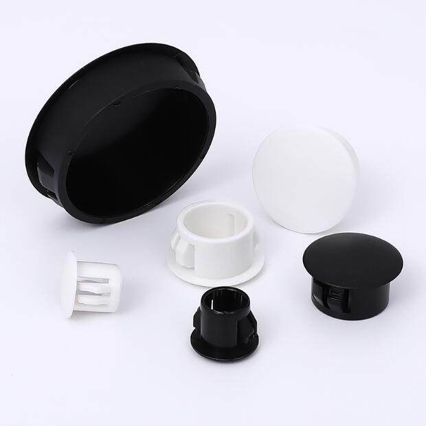 黑/白塑料尼龙堵头扣式塞头闷盖铁板塞尼龙扣式面板塞家具孔装饰 - 图2