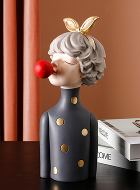 速发泡泡孩摆件客厅家端装饰品桌面玄关电视气柜轻奢高居大酒上档