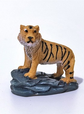 速发迷你老虎猴动微景观盆景造景装饰树玩子物桌面脂具小摆件