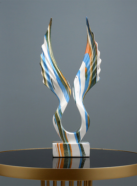 速发简约大厅展翅抽柜客鹏装饰摆件家居软装玄关电视象艺术品