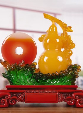 速发平安扣招财福禄葫芦摆件家居饰品客厅酒柜装饰品居事乔迁新同