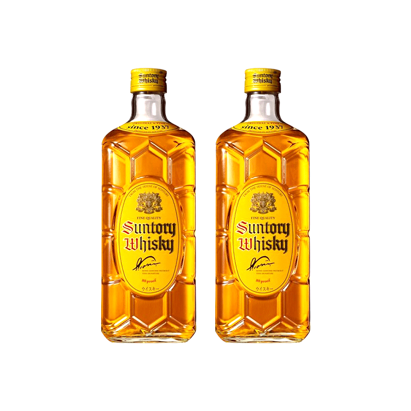 三得利（Suntory）角瓶威士忌 调和型 日本原装进口洋酒700ml*2瓶 - 图0