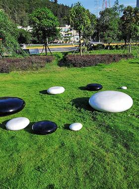 大型户外创意招财大型仿真黑白围棋玻璃钢商场公园林景观雕塑摆件