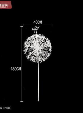 户外仿真不锈钢蒲公英雕塑铁艺发光摆件公园林草坪小区景观装饰品